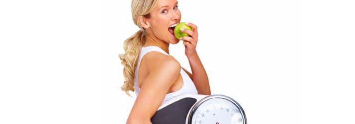 weightloss9 lady eating apple